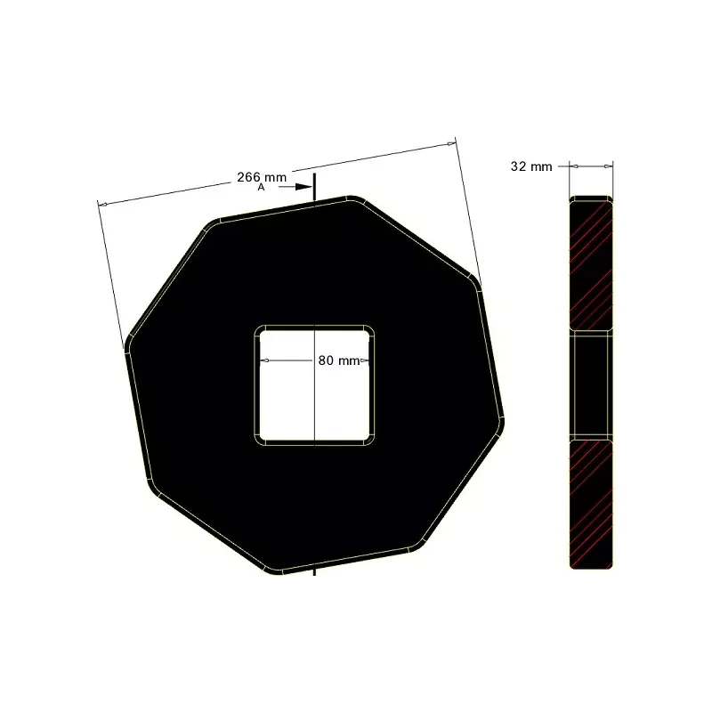 Disco limpiador 266-32-80 – disco fabricado por KiJ | OEM 206008200 | fabricante KiJ