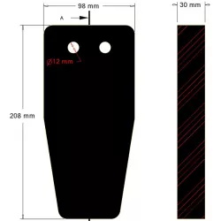 Mayal 208-98-30 – mayal fabricado por KiJ | OEM 120640600 | fabricante KiJ