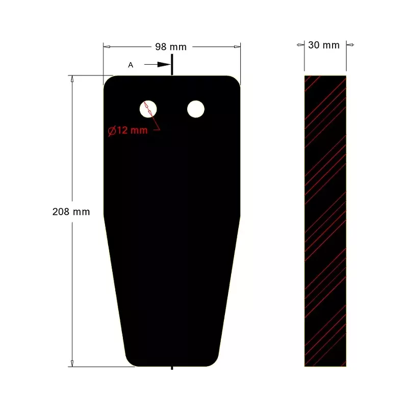 Mayal 208-98-30 – mayal fabricado por KiJ | OEM 120640600 | fabricante KiJ