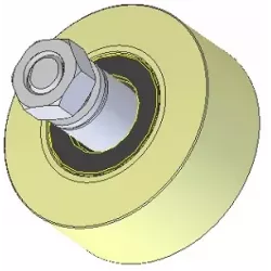 Rodillo n.º 235 – rodillo de plástico Ø100 mm para máquinas Wuhlmaus | OEM Wuhlmaus 000.03.030.00 | fabricante KiJ