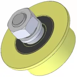 Rodillo n.º 236 – rodillo de plástico Ø66 mm para máquinas Wuhlmaus | fabricante KiJ