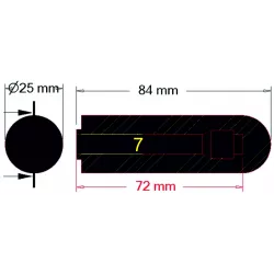 Dedo de goma de la rueda compactadora de sembradora 84-25-8,5 | OEM AC 802808 | fabricante KiJ