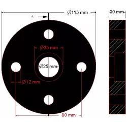 Disco elástico M4 – disco del acoplamiento elástico fabricado por KiJ | fabricante KiJ