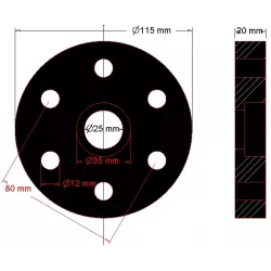 Disco elástico M6 – disco del acoplamiento elástico fabricado por KiJ | OEM 2041-03-001 | fabricante KiJ