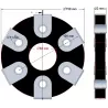 Disco elástico de 6 orificios con casquillos metálicos – disco del acoplamiento elástico fabricado por KiJ | OEM 2213-02-008 | fabricante KiJ