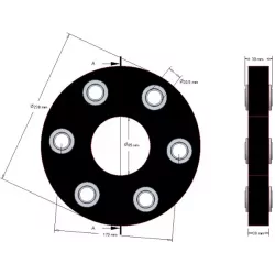 Disco elástico Claas 230 – disco del acoplamiento elástico para máquinas Claas | fabricante KiJ