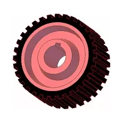 Rodillo n.º 3 – rodillo motriz de fundición y goma Ø134 mm para máquinas Grimme | OEM Grimme 076.01029, 076.01417 | fabricante KiJ