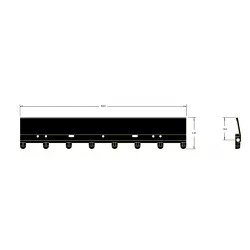 Paleta de separador de matas L-680 – paleta para la máquina ROPA Keiler | OEM ROPA 501027 | fabricante KiJ