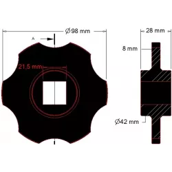 Disco dentado del clasificador – disco para máquinas Grimme | OEM Grimme 088.00251 | fabricante KiJ