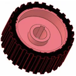 Rodillo n.º 2 – rodillo motriz de fundición y goma Ø192 mm para máquinas Grimme | OEM Grimme 076.00637 | fabricante KiJ