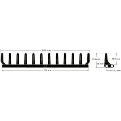 Paleta de goma de 12 dientes para cinta de paso 50 mm (TL50) | OEM 206075 | fabricante KiJ