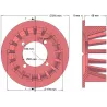 Rodillo n.º 104 – rodillo motriz de fundición Ø178 mm, paso 35 mm, para máquinas Grimme | OEM Grimme 006.00030 | fabricante KiJ