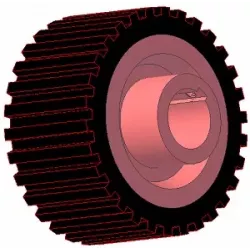 Rodillo n.º 220 – rodillo motriz de fundición y goma Ø132 mm para máquinas Grimme | OEM Grimme 076.00655 | fabricante KiJ