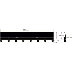 Paleta de separador de matas L-720 – paleta para cosechadoras de patatas Grimme SE 75-20/30/40, SE 75/85-55 y otras | OEM Grimme 200.32146, 088.00360 | fabricante KiJ