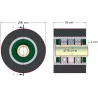Rodillo n.º 30 – rodillo de acero y goma Ø90 mm para máquinas ROPA | OEM ROPA 252020, 1131021828, 1131029638 | fabricante KiJ