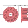 Rodillo n.º 16 – rodillo motriz de fundición Ø124 mm para máquinas Grimme | OEM Grimme 001.00067, 001.00524, 006.00236 | fabricante KiJ