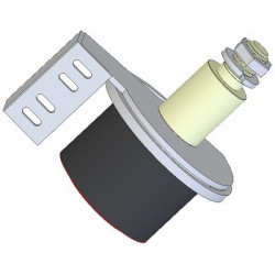 Rodillo n.º 279 – rodillo de reenvío de acero y goma Ø100 mm para máquinas Grimme | OEM Grimme 200.72138, 076.00759, 100.72138 | fabricante KiJ