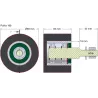 Rodillo n.º 189 – rodillo de apoyo de acero y goma Ø90 mm para máquinas Holmer | OEM Holmer 1131002796 | fabricante KiJ