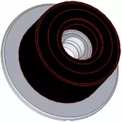 Rodillo n.º 63 – rodillo de apoyo de acero y goma Ø95 mm para máquinas Grimme | OEM Grimme 088.00315 | fabricante KiJ