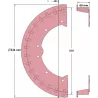 Rodillo n.º 221 – rodillo motriz de acero Ø500 mm para máquinas ROPA | OEM ROPA 121538, 1197019299 | fabricante KiJ
