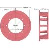 Rodillo n.º 102 – rodillo motriz de fundición Ø256 mm, paso 35 mm, para máquinas Grimme | OEM Grimme 006.00058, 006.00638 | fabricante KiJ