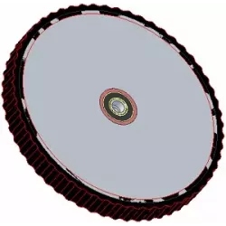 Rodillo n.º 247 – rodillo alimentador de hojas de acero y goma Ø420 mm para máquinas Grimme | OEM Grimme 200.29538 | fabricante KiJ