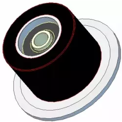 Rodillo n.º 23H – rodillo de apoyo de acero y goma Ø110 mm para máquinas Holmer | OEM Holmer 1130020688 | fabricante KiJ
