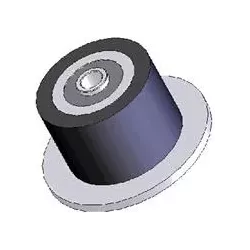 Rodillo n.º 25 – rodillo de acero y goma Ø90 mm para máquinas ROPA | OEM ROPA 252019, 1130004669, 252105 | fabricante KiJ