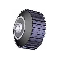Rodillo n.º 26 – rodillo de apoyo de acero y goma Ø95 mm para máquinas ROPA | OEM ROPA 252079 | fabricante KiJ