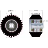 Rodillo n.º 26 – rodillo de apoyo de acero y goma Ø95 mm para máquinas ROPA | OEM ROPA 252079 | fabricante KiJ
