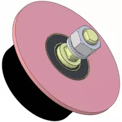 Rodillo n.º 80 – rodillo portante de acero y goma Ø100 mm para la cosechadora de patatas Anna Z644 | OEM Anna 564421017 | fabricante KiJ