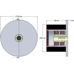 Rodillo n.º 139 – rodillo de acero y goma Ø95 mm | fabricante KiJ