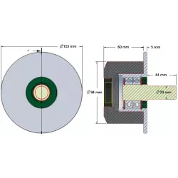 Rodillo n.º 179 – rodillo de acero y goma Ø95 mm | fabricante KiJ
