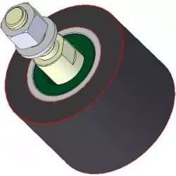 Rodillo n.º 189 – rodillo de apoyo de acero y goma Ø90 mm para máquinas Holmer | OEM Holmer 1131002796 | fabricante KiJ
