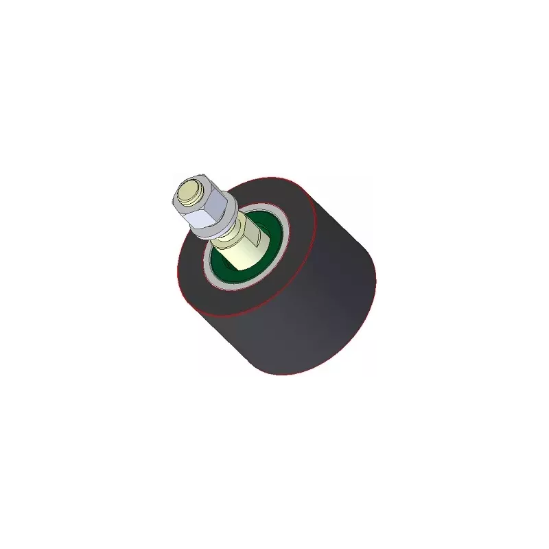 Rodillo n.º 189 – rodillo de apoyo de acero y goma Ø90 mm para máquinas Holmer | OEM Holmer 1131002796 | fabricante KiJ