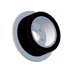 Rodillo n.º 190 – rodillo motriz de acero y goma Ø200 mm para máquinas Holmer | OEM Holmer 1130010341 | fabricante KiJ
