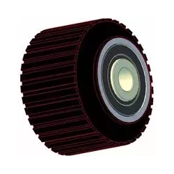 Rodillo n.º 204 – rodillo de apoyo de acero y goma Ø90 mm para máquinas ROPA | OEM ROPA 252079 | fabricante KiJ