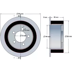 Rodillo n.º 219 – rodillo motriz de acero y goma Ø200 mm para máquinas ROPA | OEM ROPA 121368 | fabricante KiJ