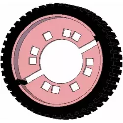 Rodillo n.º 225 – rodillo motriz de acero y goma Ø194 mm para máquinas Grimme | OEM Grimme 076.04059 | fabricante KiJ