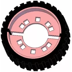 Rodillo n.º 230 – rodillo motriz de acero y goma Ø194 mm para máquinas Grimme | OEM Grimme 076.04013 | fabricante KiJ