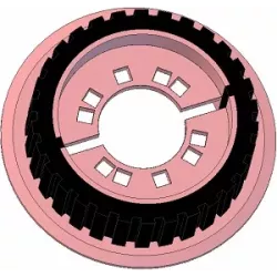 Rodillo n.º 231 – rodillo motriz de acero y goma Ø194 mm para máquinas Grimme | OEM Grimme 076.04011 | fabricante KiJ