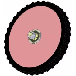Rodillo n.º 234 – rodillo de presión de acero y goma Ø340 mm para máquinas Wuhlmaus | OEM Wuhlmaus 000.03.142.00 | fabricante KiJ