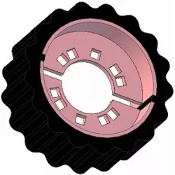 Rodillo n.º 237 – rodillo motriz de acero y goma Ø215 mm, paso 35 mm, para máquinas Grimme | OEM Grimme 076.03514 | fabricante KiJ