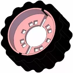 Rodillo n.º 241 – rodillo motriz de acero y goma Ø217 mm, paso 40 mm, para máquinas Grimme | OEM Grimme 076.03504 | fabricante KiJ