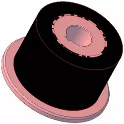 Rodillo n.º 265 – rodillo motriz de acero y goma Ø110 mm para máquinas AVR | OEM AVR 202.16.90 | fabricante KiJ