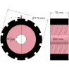 Rodillo n.º 266 – rodillo motriz de acero y goma Ø170 mm para máquinas AVR | OEM AVR 742.20.80 | fabricante KiJ