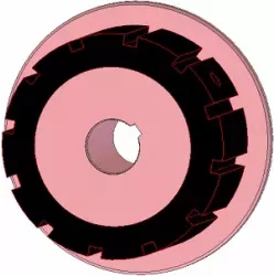 Rodillo n.º 267 – rodillo motriz de acero y goma Ø170 mm para máquinas AVR | OEM AVR 742.20.70 | fabricante KiJ