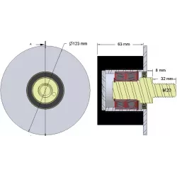 Rodillo n.º 269 – rodillo de apoyo de acero y goma Ø95 mm para máquinas AVR | OEM AVR 02.16.20 | fabricante KiJ