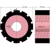 Rodillo n.º 271 – rodillo motriz de acero y goma Ø170 mm para máquinas AVR | OEM AVR 742.20.85 | fabricante KiJ