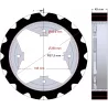 Rodillo n.º 274 – rodillo motriz de acero y goma Ø250 mm para máquinas Dewulf | OEM Dewulf 0000005328 | fabricante KiJ